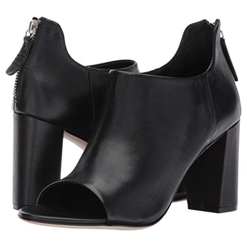 Bernardo Black Leather Glove Heels
